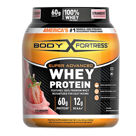 Body Fortress Super Advanced Whey Strawberry Protein Powder