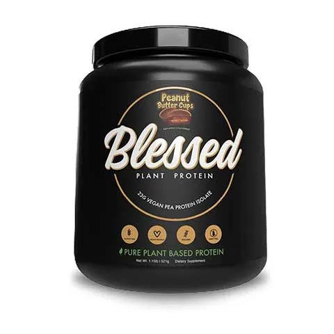 BLESSED Plant Based Peanut Butter Cups Protein Powder