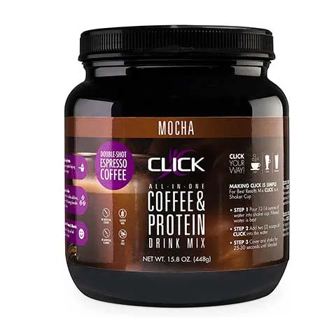 Click All-in-One Protein & Coffee Meal Replacement Drink Mix - Mocha