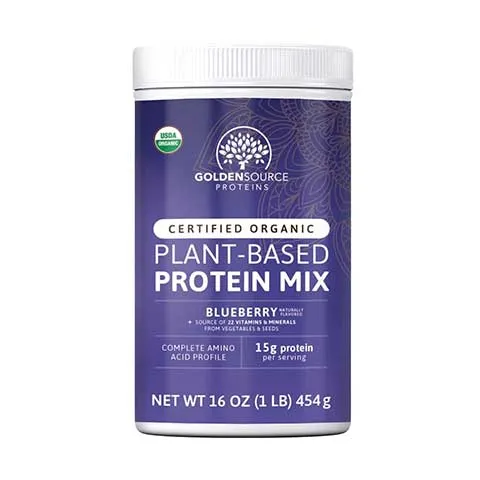 GoldenSource Organic Plant-Based Blueberry Protein Powder