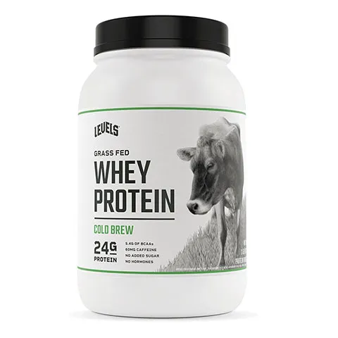 Levels Grass Fed 100% Cold Brew Whey Protein Powder 