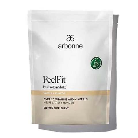 Arbonne FeelFit Gluten Free Pea Protein Powder Shake Vanilla