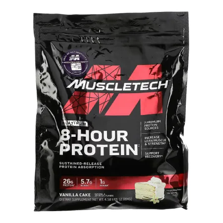 MuscleTech Platinum 8-Hour Vanilla Cream Protein Powder