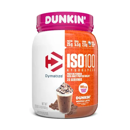 Dymatize ISO100 Hydrolyzed Dunkin' Mocha Latte Protein Powder