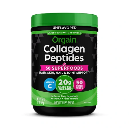 Orgain Hydrolyzed Collagen Peptides Powder + Superfood Protein Powder