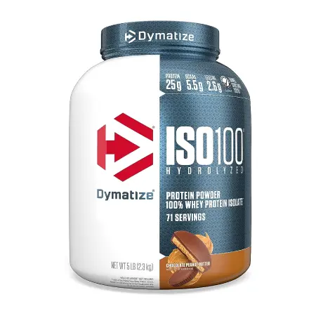 Dymatize ISO 100 Hydrolyzed Whey Chocolate Peanut Butter Protein Powder 